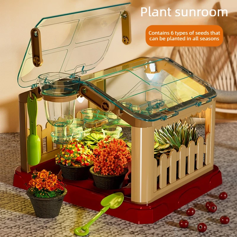 

Kids Plant Growing Kit All Seasons Plant Sunroom Toy with Multi Types Educational Gardening Science Experiment Boys Girls Toys