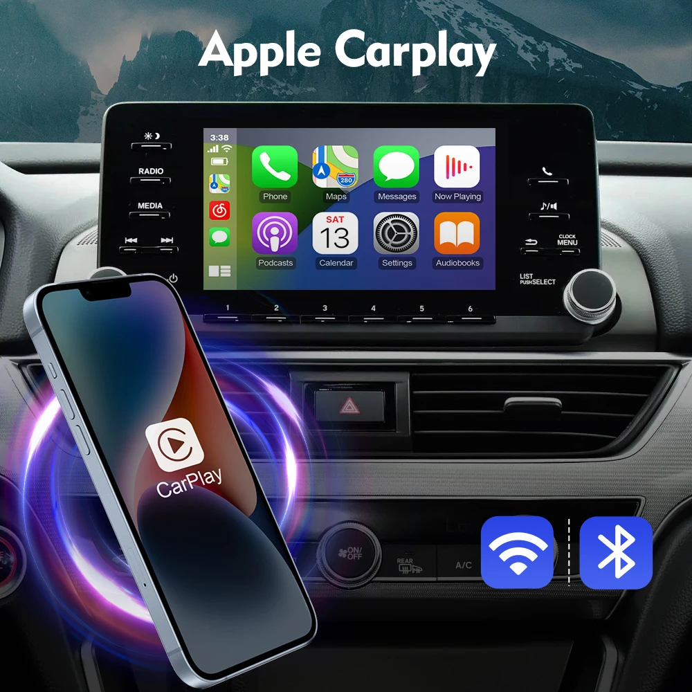 Wireless Carplay Android Auto Ｍodule Box For Honda Accord LX 10th INSPIRE Generation 2018-  Mirror Link Navigation Camera  USB