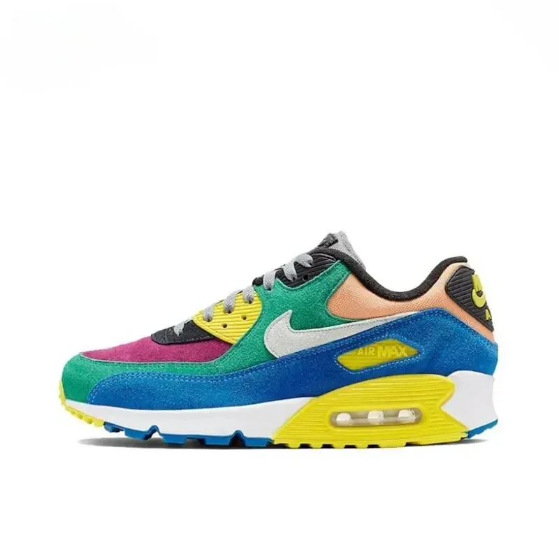 Nike Air Max 90 Anti-slip Wear Resilient Air Cushion Cushioning Breathable Multi-functional Low-top Running Shoes