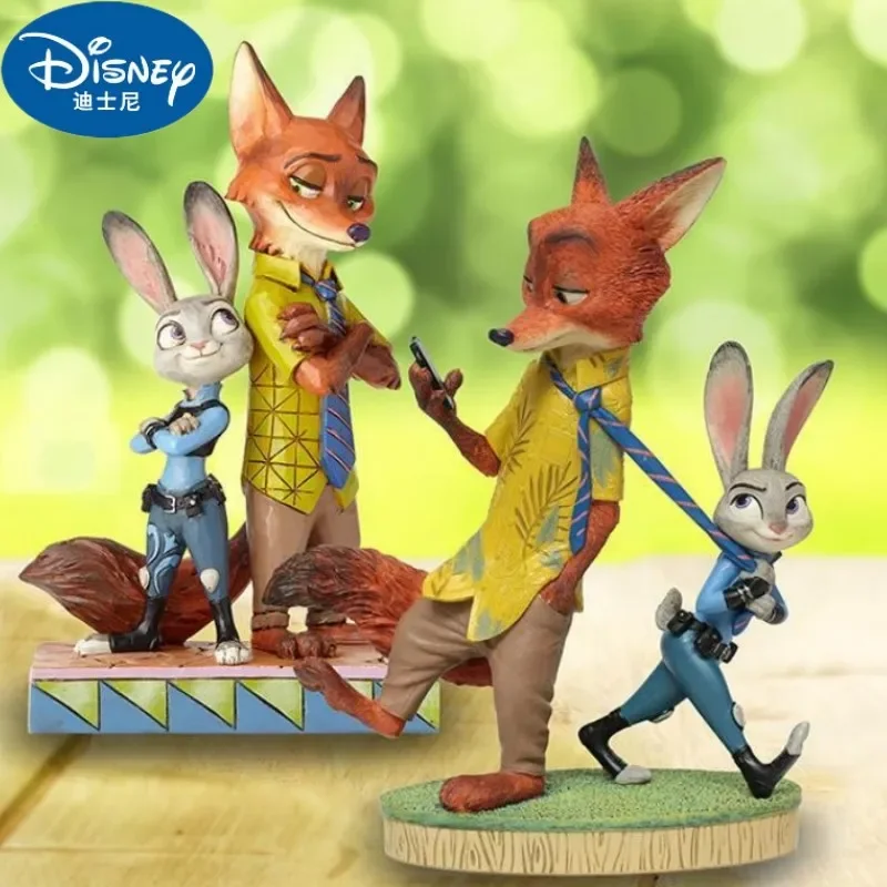 New Disney Cartoon Zootopia Nick Judy Statues Model Toys Ornaments Collectible Figures Doll Friend Anime Birthday Gifts