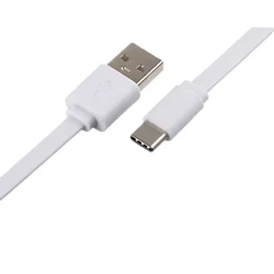 New 50cm / 1M 5V 2A USB Type C cable mobile power charging flat cable Type-C noodle data cable for Huawei xiaomi