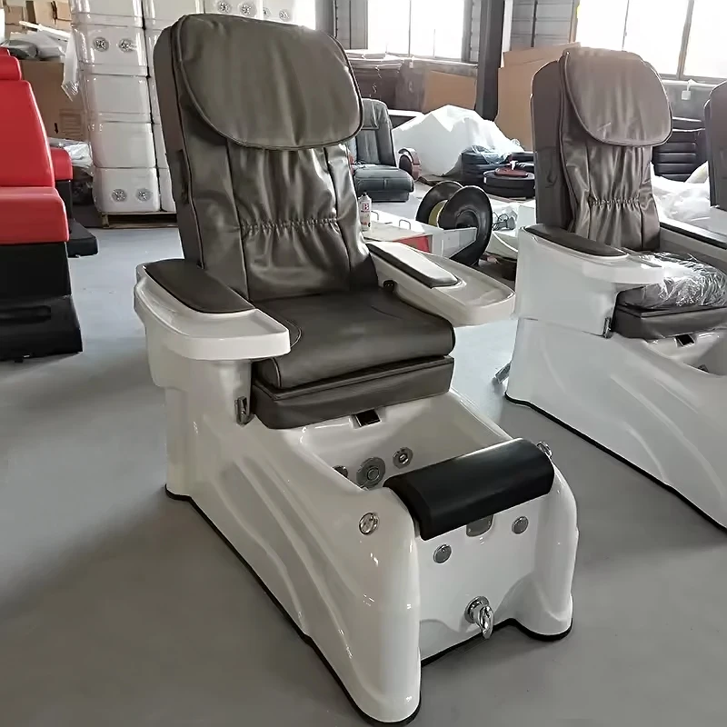 Révision Triple banc 2019 repose-pieds plate-forme prix pas cher chaises de spa luxe débordement d'ongles baignoire rose Salon manucure pédicure chaise