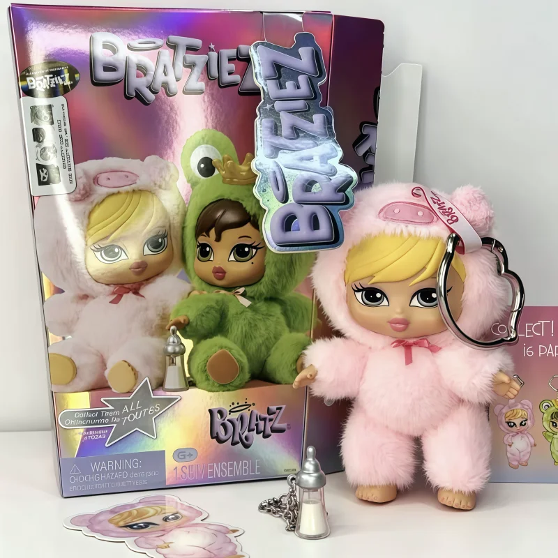 

Bratziez Iconz Series Blind Box Plush Pendant Cute Keychain Mini Trendy Figure Doll Desktop Ornament Toy Collectibles Girl Gift