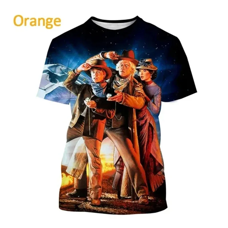 Funny Movie Back To The Future 3D Printed T-shirt Summer Men Women O-neck Fashion T shirt Casual Sports Boy Girl Streetwear Tops