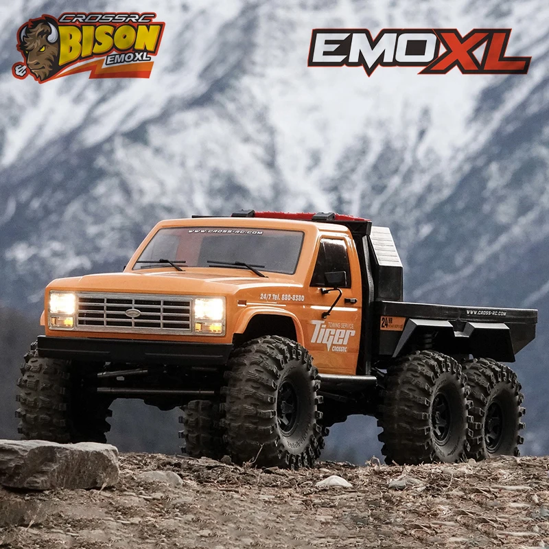 1/8 Crossrc Emo Xl Rc Car 6wd 6x6 Climbing Crawler Off-Road Vehicle Elektryczny zdalnie sterowany model ciężarówki dla dorosłych chłopców Zabawki