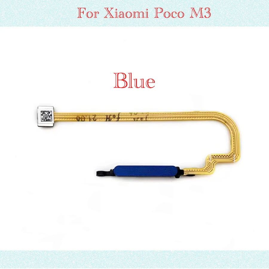 New Fingerprint Scanner For Xiaomi Poco M3 Home Button Fingerprint Menu Return Key Sensor Flex Cable