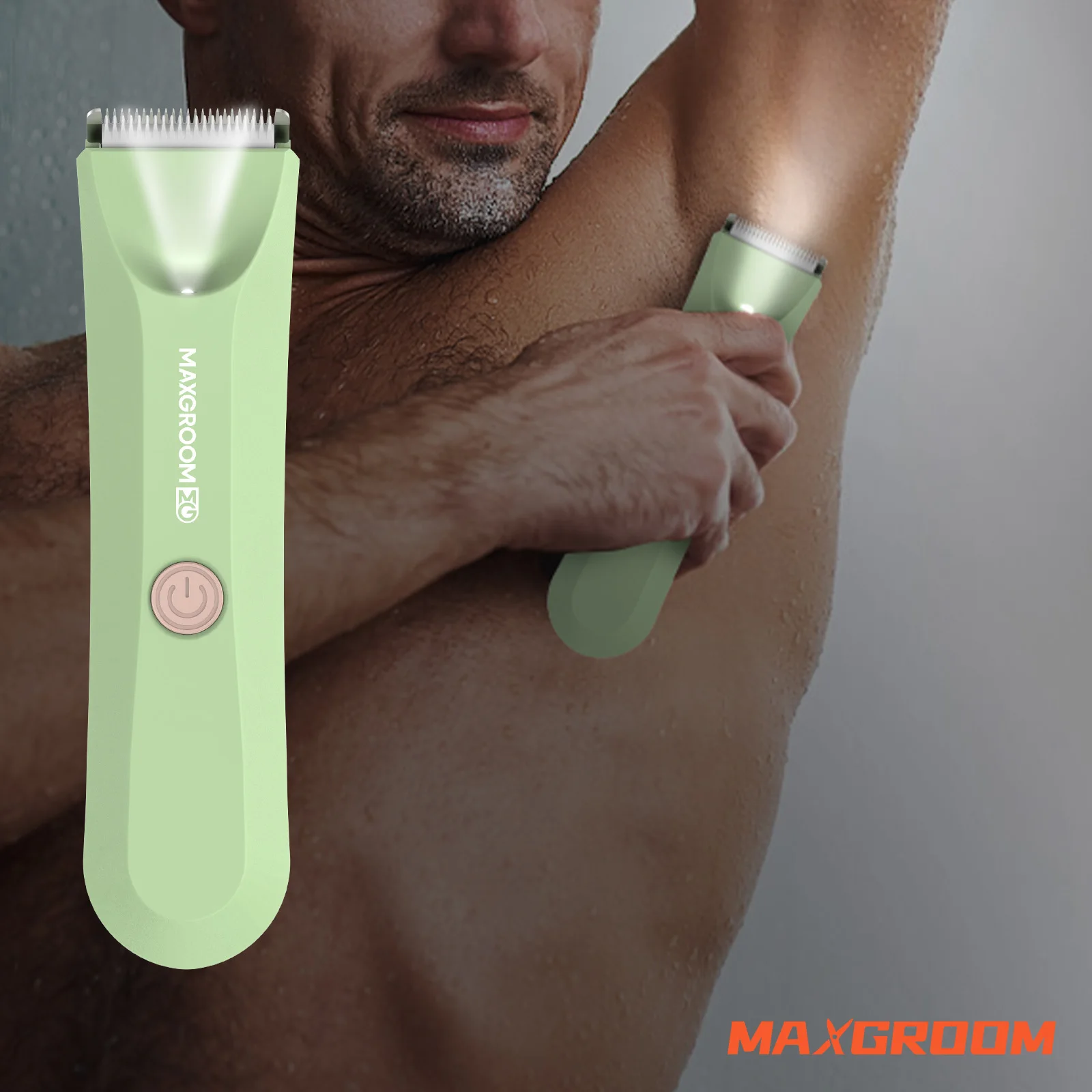 

MAXGROOM Водонепроницаемый триммер для волос на теле, бритва для мужчин, триммер для паха, лобка, сменное керамическое лезвие, электрическая бритва