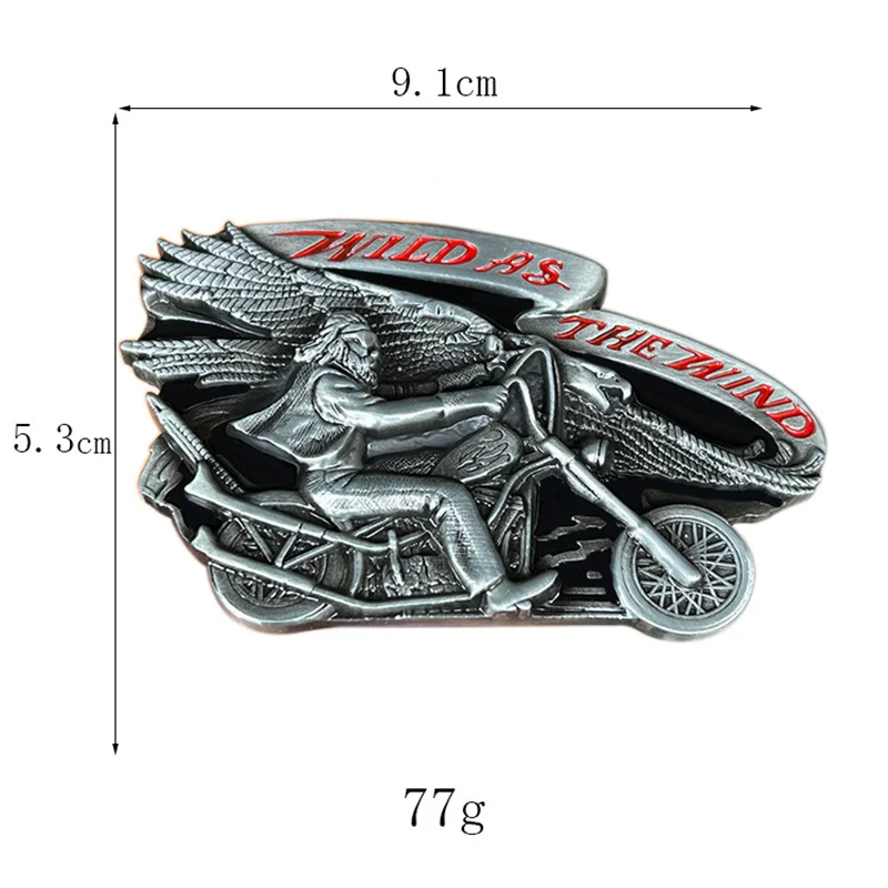 Eagle motorcycle rider belt buckle