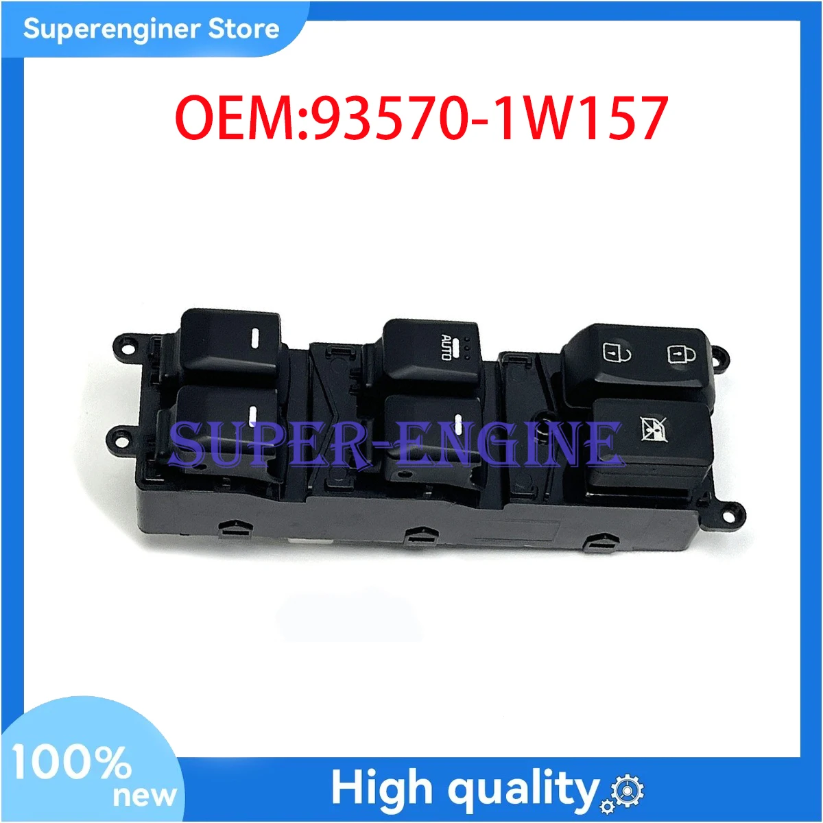

93570-1W157 Driver Side Power Window Switch AUTO UP & DOWN For Kia Rio 2015-2017 935701W157