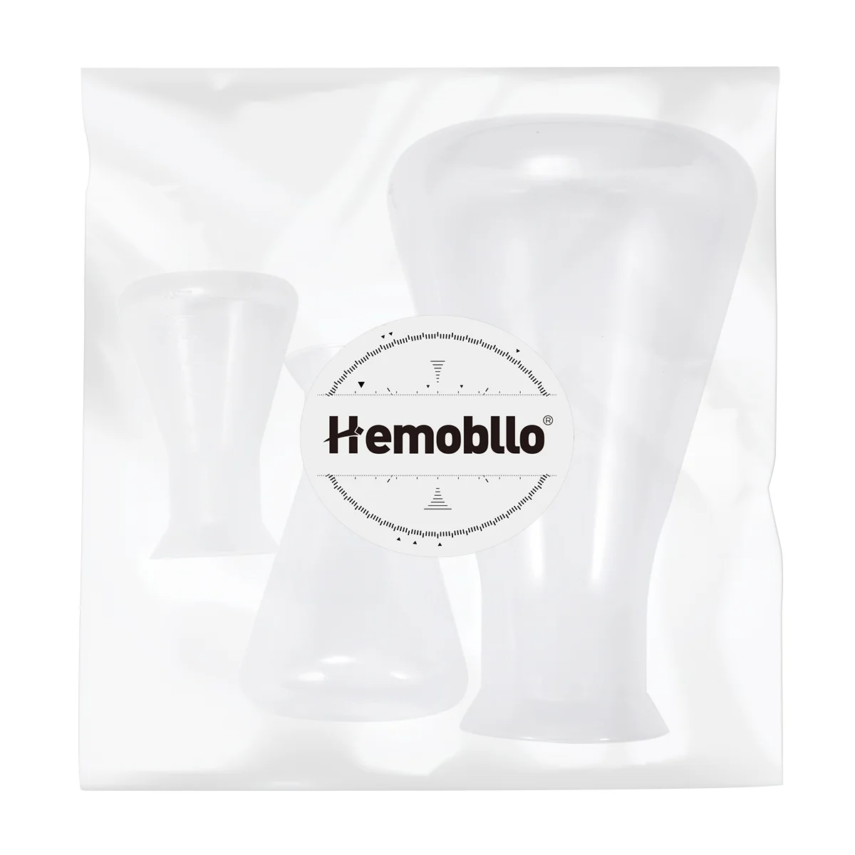 Hemobllo 플라스틱 플라스크, 실험실 학생용 원추형 플라스크, 어린이 교육 학습 장난감, 50ml + 100ml + 500ml, 3 개