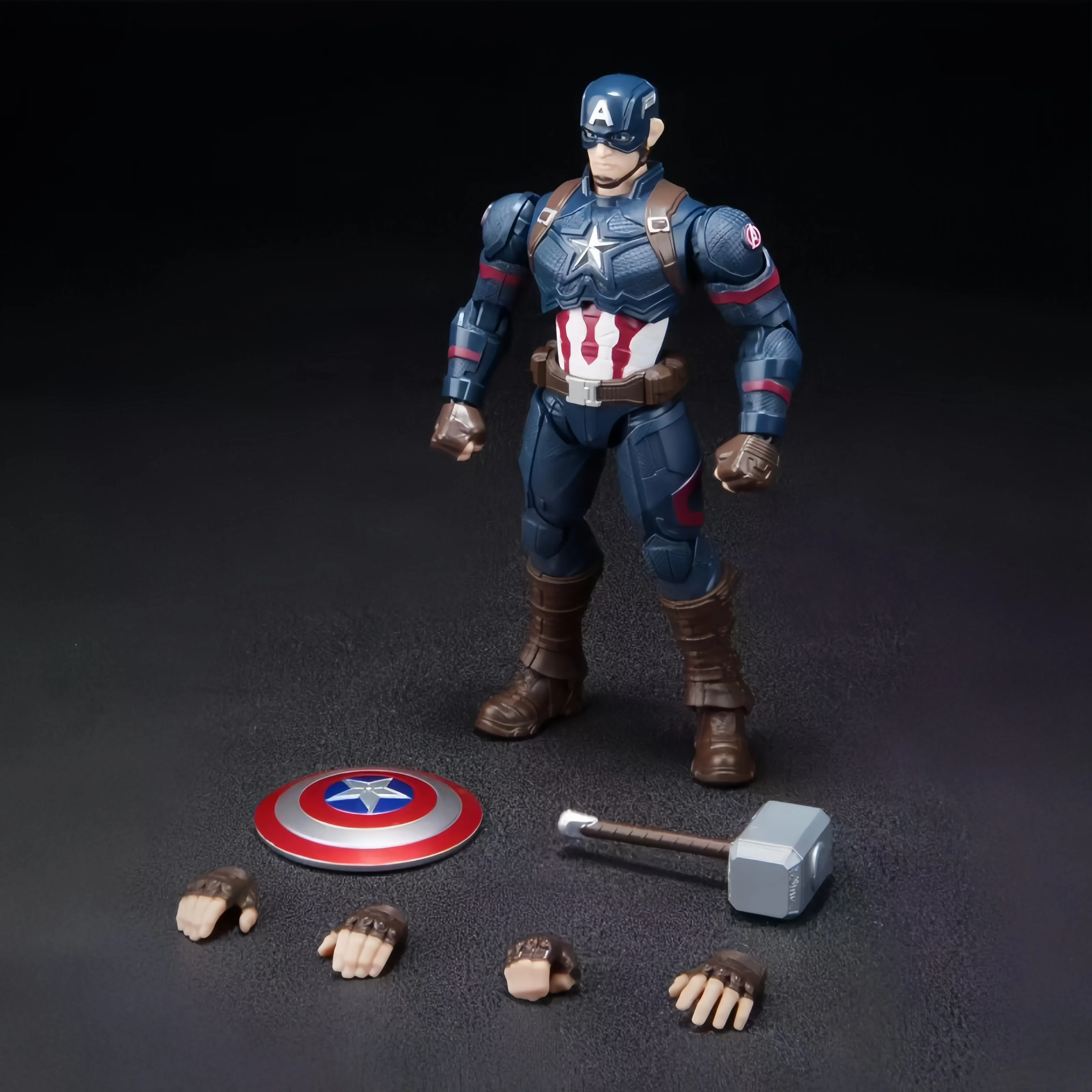 BLOKEES Klocki Konstrukcyjne Mężczyzna Marvel Comics Super Edition Kapitan Ameryka Ruchomy Model Zabawka Ozdoby Kolekcja Prezenty