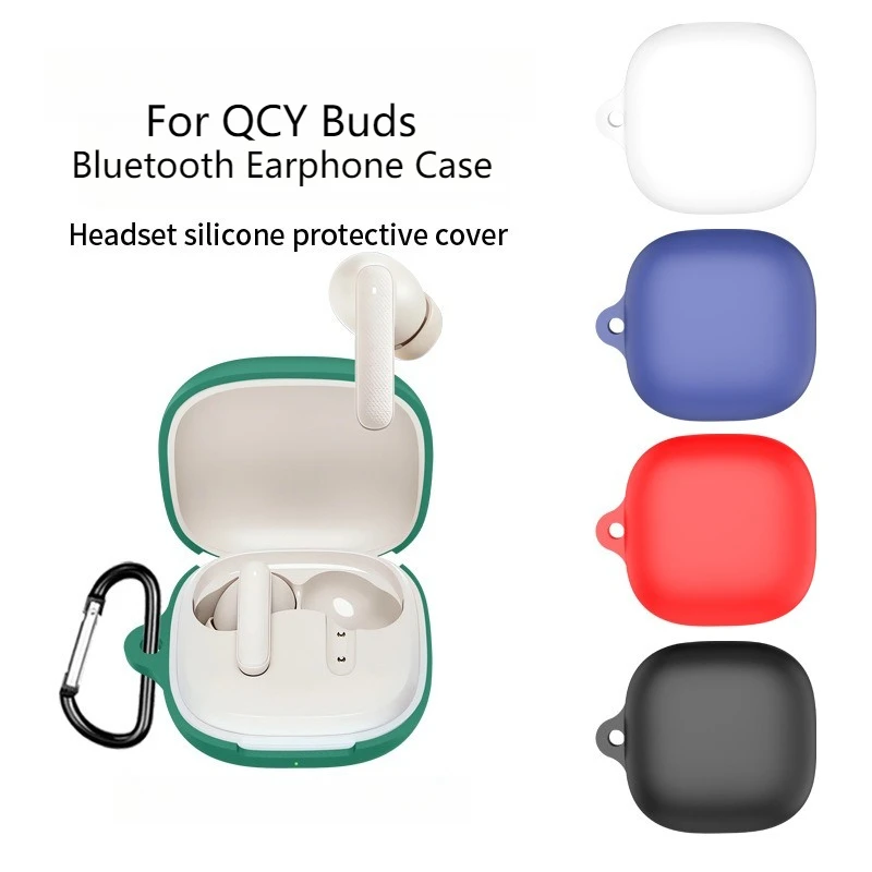 

Anti-Drop Dustproof Silicone Case For QCY Buds Bluetooth Earphones - QT43 Charging Case Protective Cover Accessory
