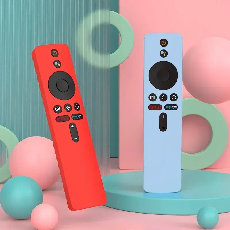 เคสซิลิโคนระยะไกลสําหรับ Xiaomi TV Stick 4K รีโมทคอนโทรลปลอกที่เหมาะกับผิว