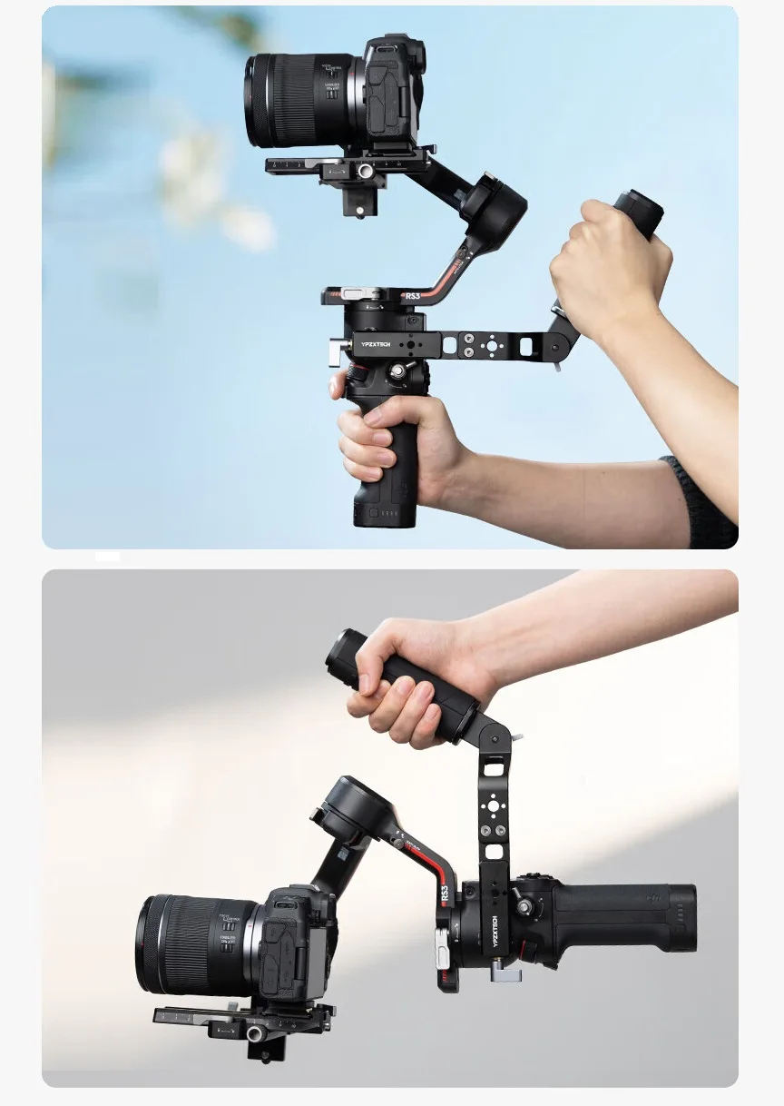 Impugnatura regolabile con giunto cardanico compatibile con DJI RS4/RS4 PRO/RS3 Mini/RS3 /RS3 Pro/RS2 Gimbals L Staffa Accessori