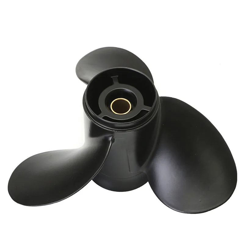 Black For Mercury 6-15HP 48-828156A12 Outboard Propeller Aluminium alloy 3 Blades 8 Spline Tooth Fast Hole Shot Perform Well