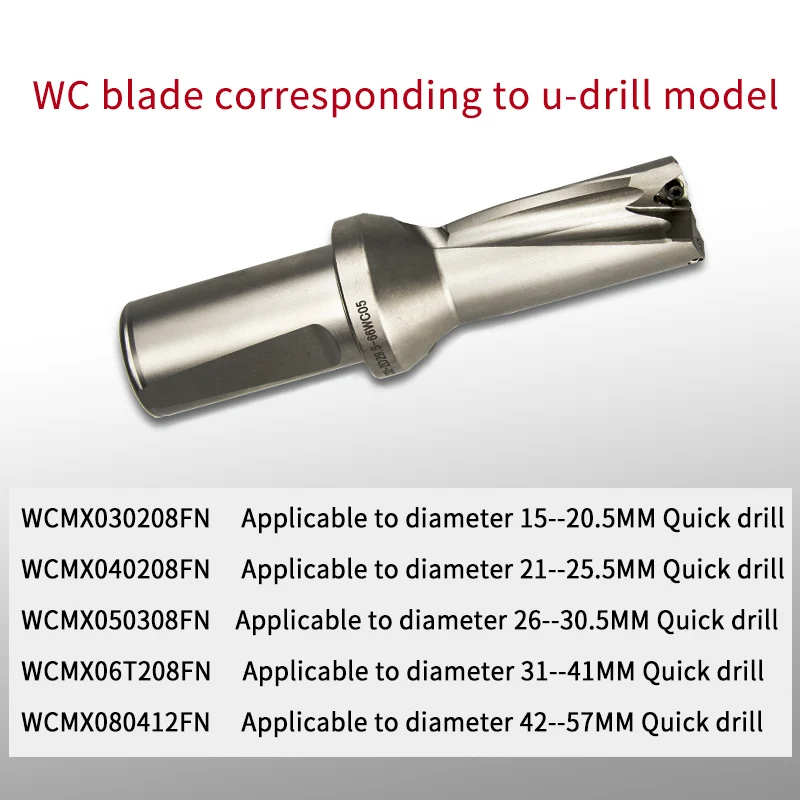 Fast Violent Drill Blade WCMT CNC Machine Tool Milling Tools Carbide Insert Stainless Steel Steel Tool Head WCMX U Drill Blade