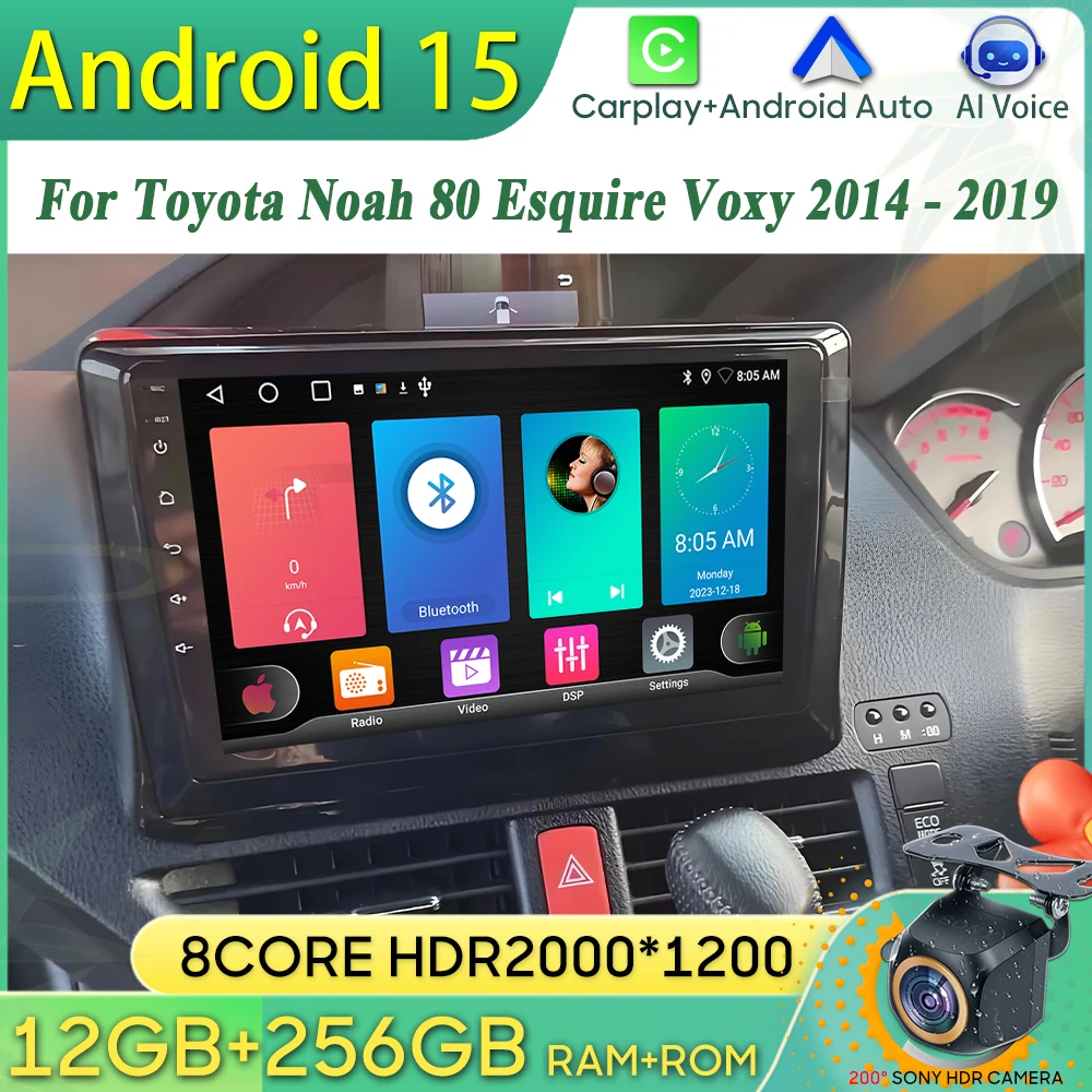 

Android 15 Car Radio For Toyota Noah 80 Esquire Voxy 2014 - 2019 GPS Navigation Android Auto Carplay Wifi Video Stereo No 2din