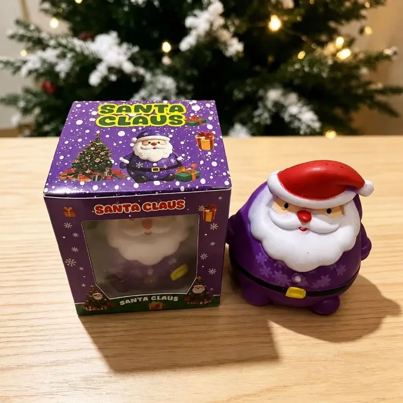 New Cross-Border Santa Claus Maltose Slow Rebound Pinch Music Decompression Toy Cute Fun Gift Box