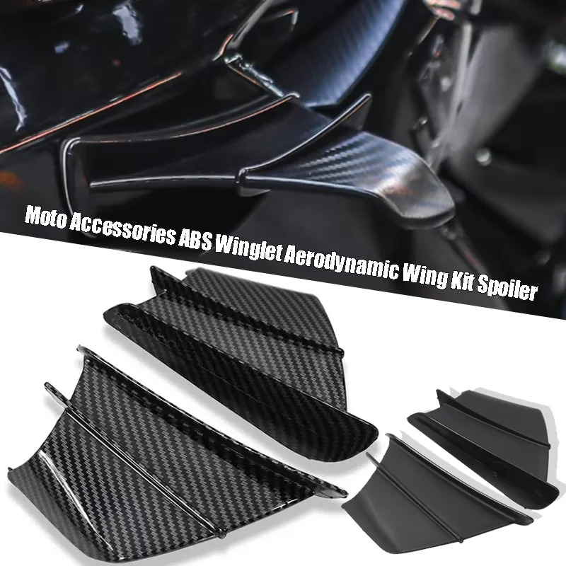 For Kawasaki Ninja ZX6R ZX10R ER-6F ER-6N ZX-6R Ninja650 Ninja 400 1000 1100 650 Motorcycle Winglet Aerodynamic Wing Kit Spoiler