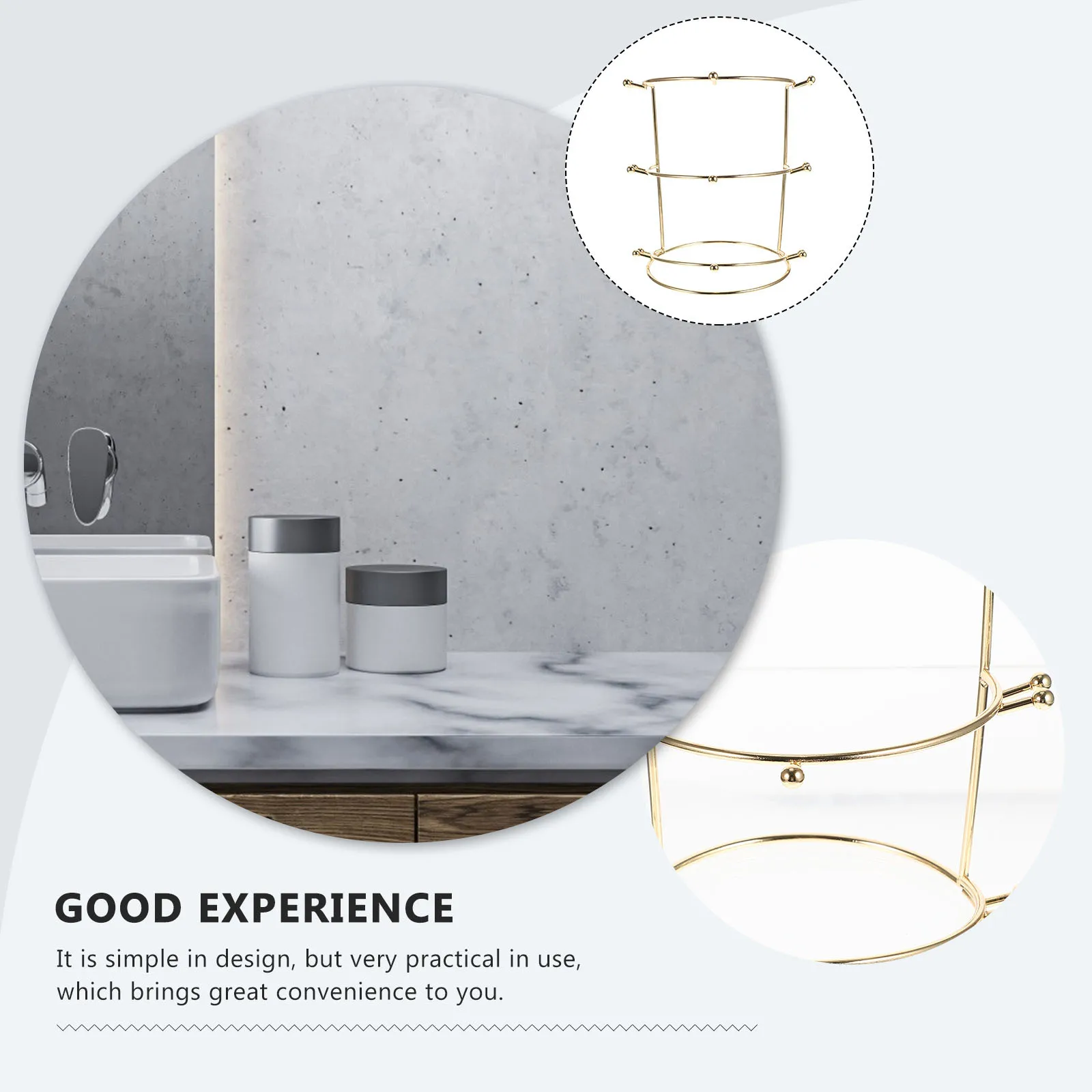 Présentoir de couronne en alliage à 3 niveaux, organisateur de bijoux, support de rangement pour décoration de maison, cadeau de mariée pour femmes et filles