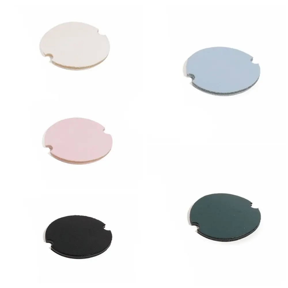 5PCS PU Rings Display Pads Round Multifunctional Earrings PU Card Holder Jewelry Packaging Organizer Round Ring Stand Outdoors