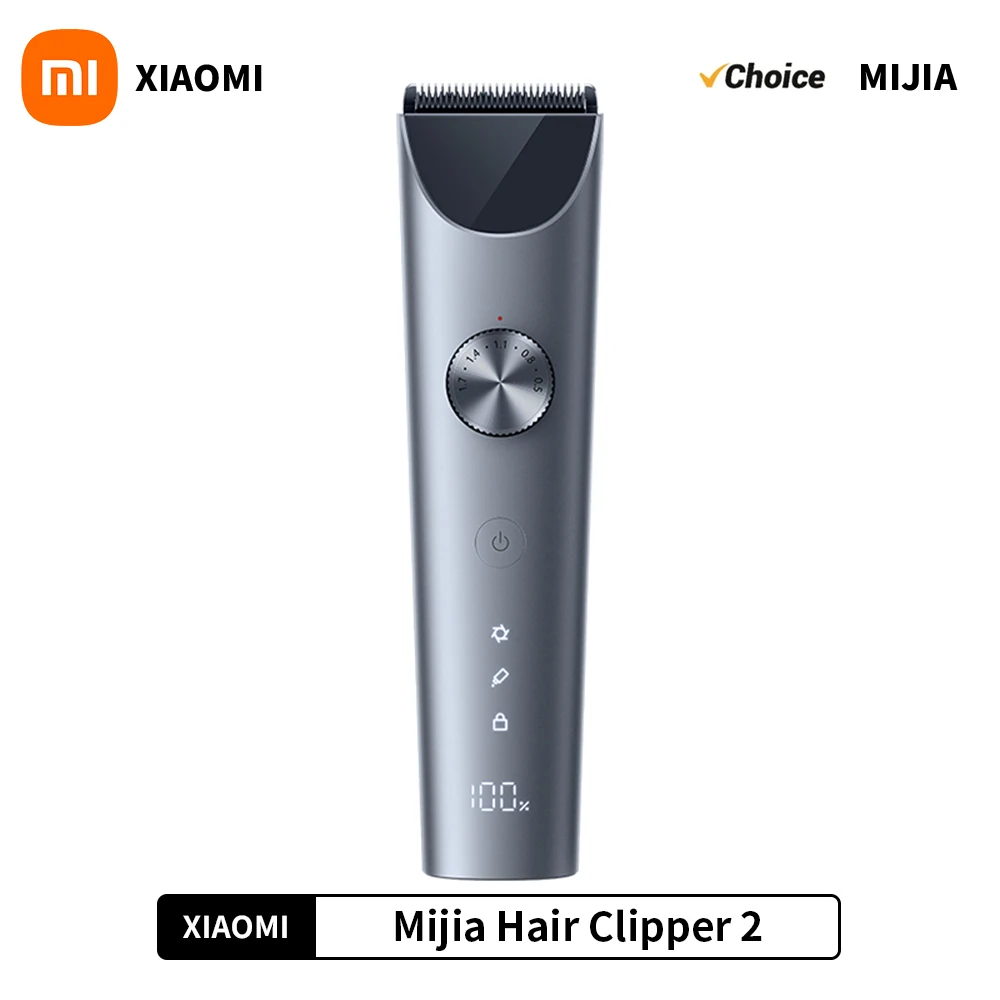 XIAOMI MIJIA Hair Clipper 2 Cutting Machine Trimmer Professional Clippers Titanium Alloy Blade Rechargeable Barber Shaver Cutter