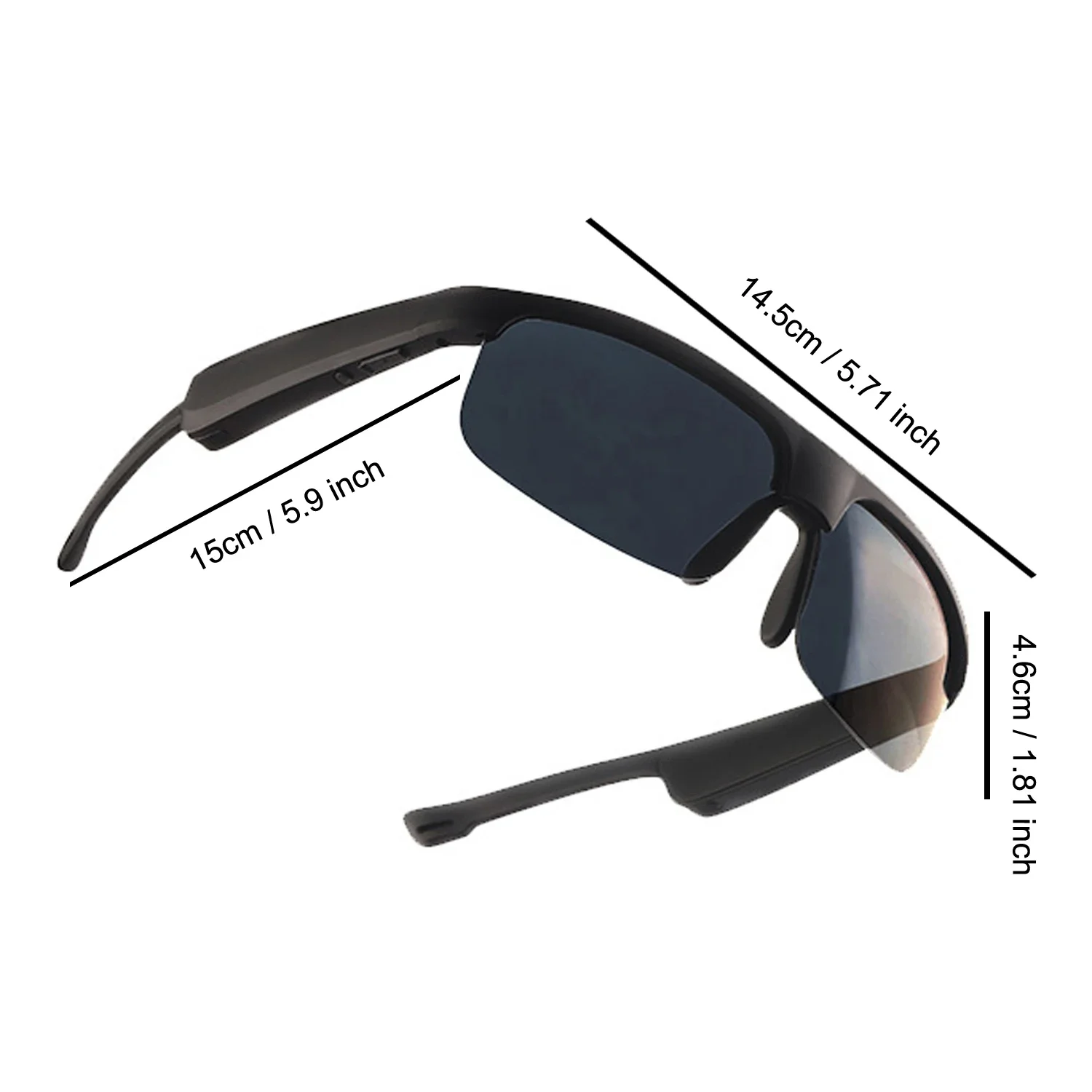 Gafas de sol Bluetooth inteligentes mejoradas, gafas de sol multifuncionales, auriculares inalámbricos TWS, tecnología negra, música para hombres y mujeres