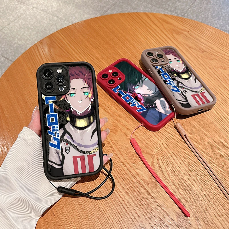 Чехол для телефона с синим замком Ura Kazuki для Xiaomi 14 12T 11 POCO X6 X5 X4 X3 C65 C61 C31 F5 F4 F3 F2