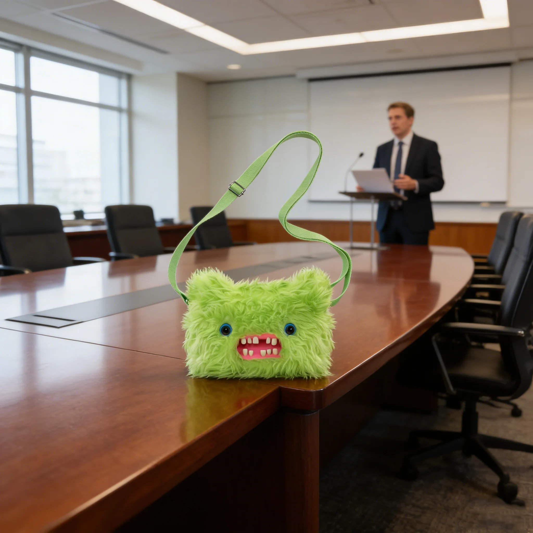 Fuggler Ugly Tooth Monster Plüschtasche, Umhängetasche, niedliche Plüsch-Geldbörse, Rucksack, Fuggs-Geldbörse, Mädchen-Cartoon-Tier mit Kettenriemen – Detail 25