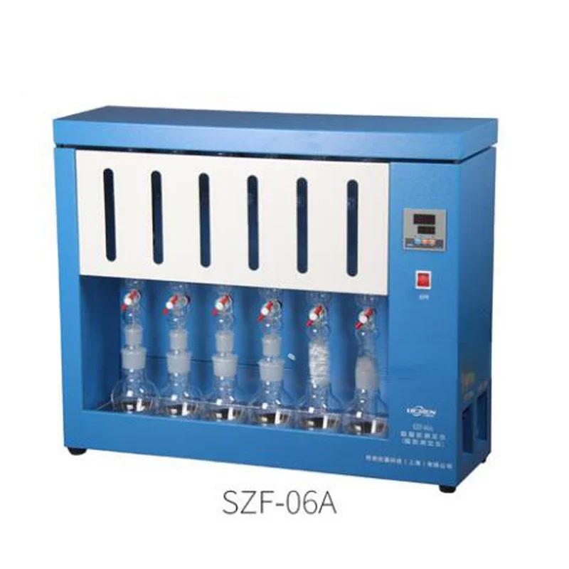 

Crude Analyzer Meter Tester For Grain, Food, Feed, Fuel and Various Oil Products Test 6 Samples At Same Time SZF-06A