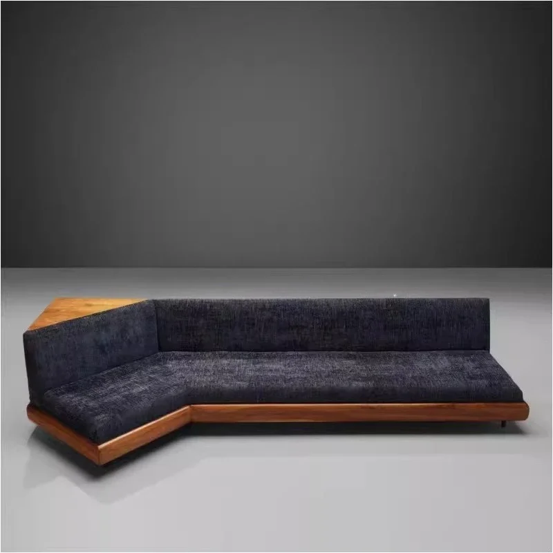 Creative special-shaped hotel  side several solid wood sofas