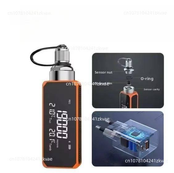 Mini Wireless Micron Meter 1 to 19,000 Microns, Digital Vacuum Gauge for HVAC and Automotive