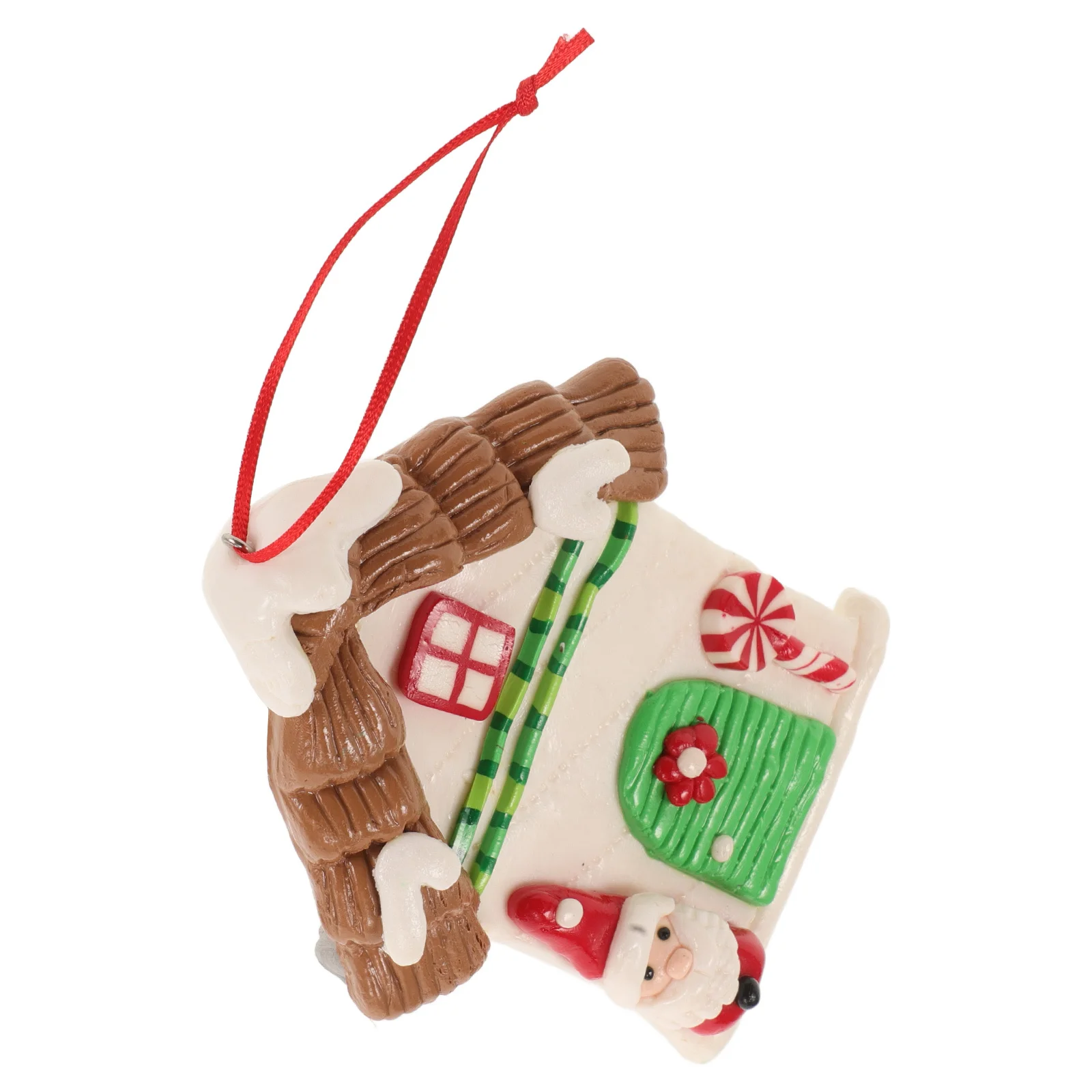 

Creative Polymer Clay Soft Gingerbread House Pendant Christmas Tree Decorations Xmas Holiday Hanging Ornaments