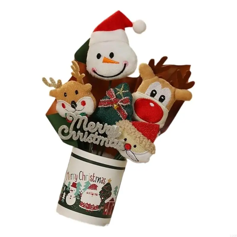 2025 New Santa Snowman Plush Dolls Festival Home Decoration Soft Fabric Christmas Accent