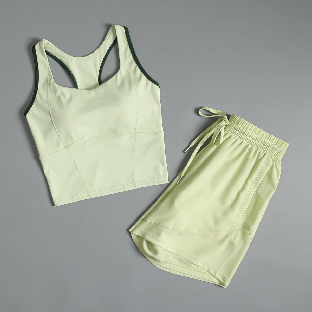 

Fitness suit for women in summer 2025 new high-end yoga sports vest running training anti-exposure shorts
