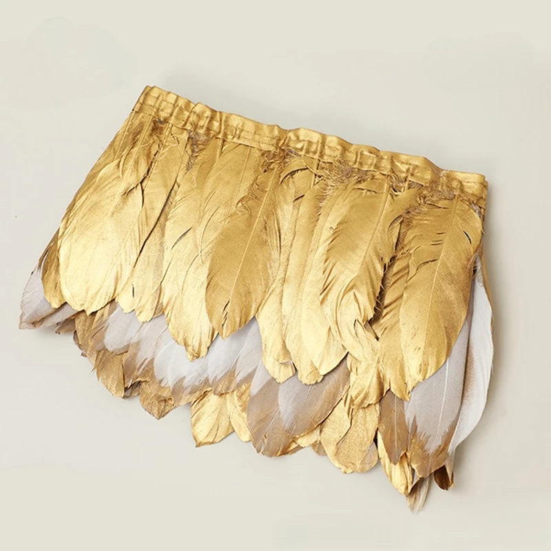 

Feather Spray Gold Big Floating Cloth Edge 2M Diy Decoration Accessories Accessories Clothing Goose Feather Stage Performance
