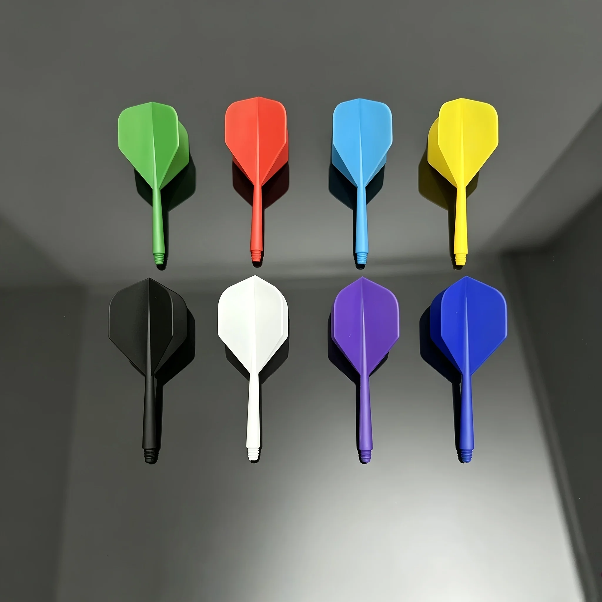 6-Piece Set of 2BA High Hardness Dart Standard Tail with Storage Box, High-Quality Opaque 8 Solid Color PVC Integrated Dart Wing