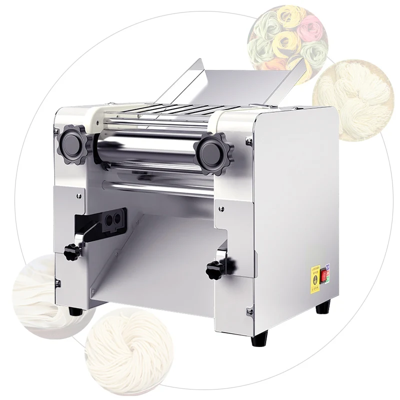 

Electric Noodle Press Machine Dough Roller Stainless Steel Desktop Pasta Dumpling Maker Commercial Kneading Noodle Machine