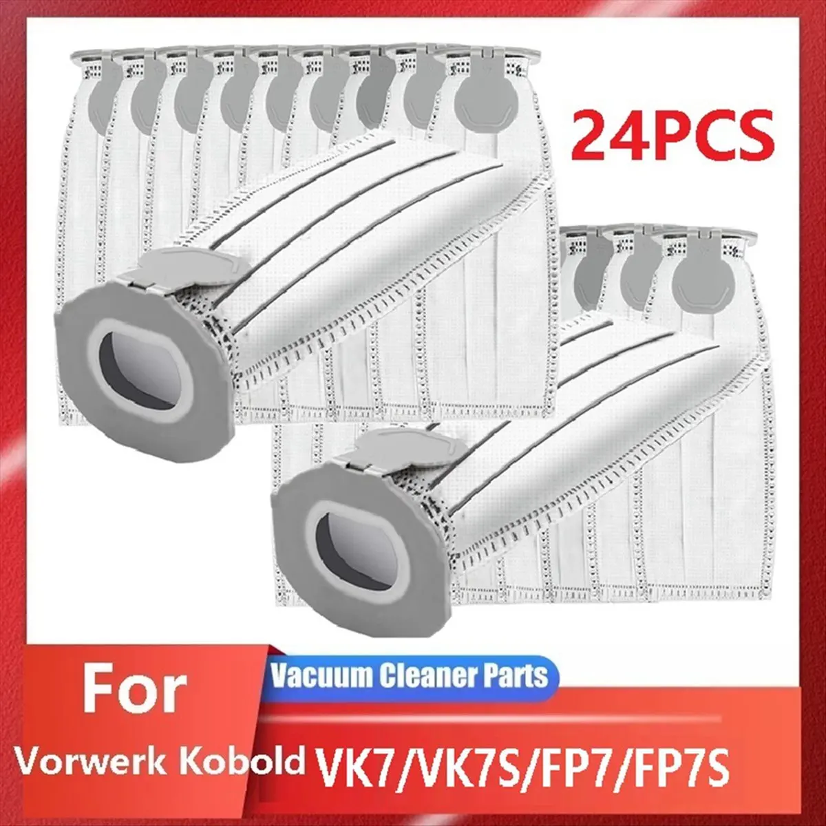 

24PCS Vacuum Cleaner Bags for Kobold VK7 FP7 Premium Filter Bag Replacement Vacuum Cleaner Bags