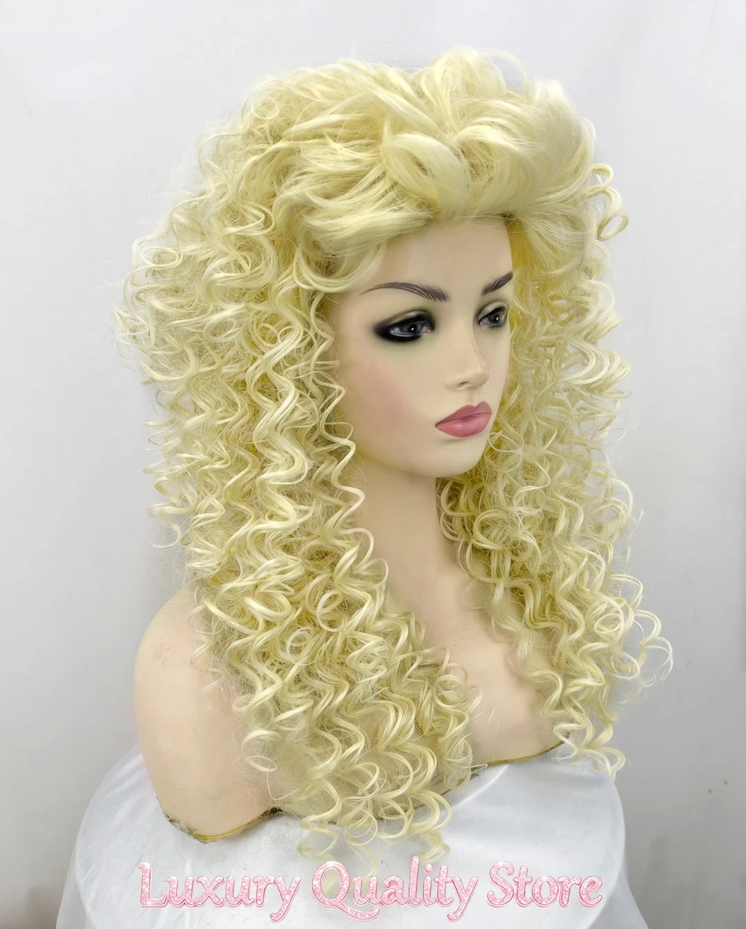 Dolly Parton cosplay wig Fashion party performance wig golden long curly wig