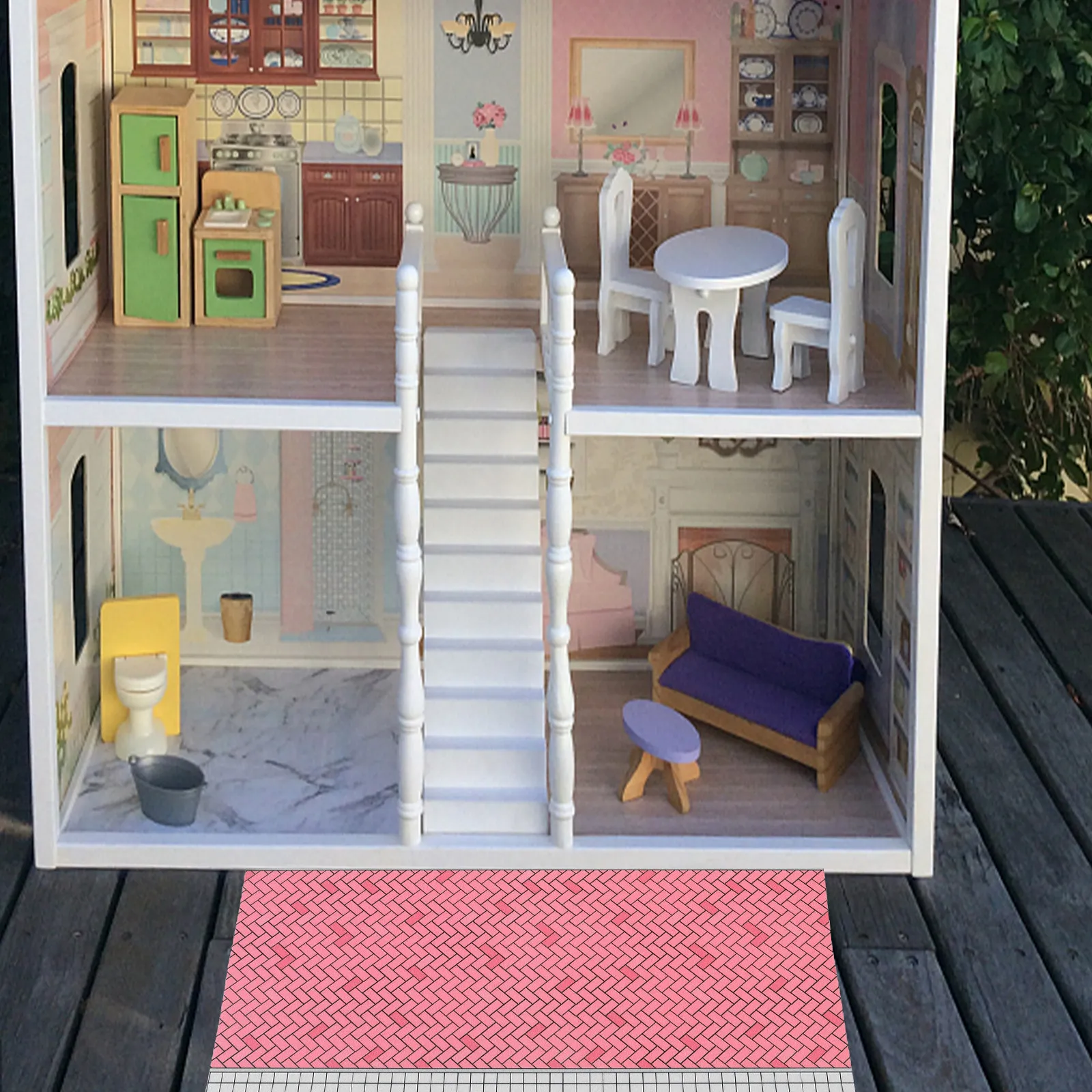 Mini Floorboard Plastic ABS Simulation Flooring Creative Micro Landscape Mini House Accessories Decorative Tiny Plastic Flooring