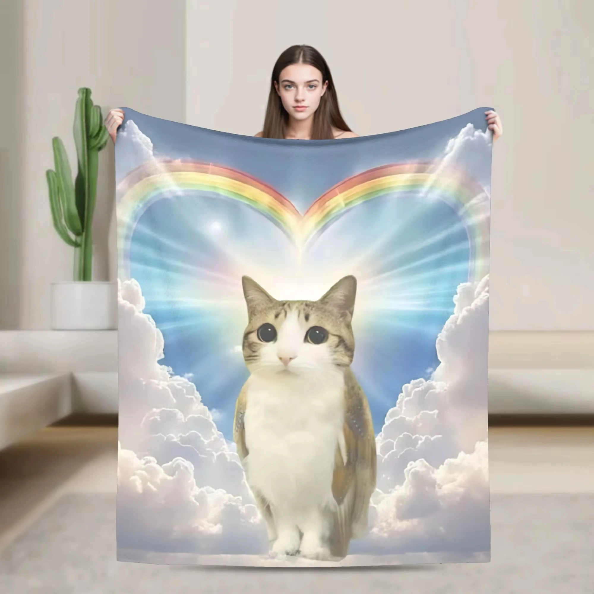 Meowl Cat Owl Meme Flanelldecke – warme Reisedecke, Heimdekoration, Geburtstagsgeschenk