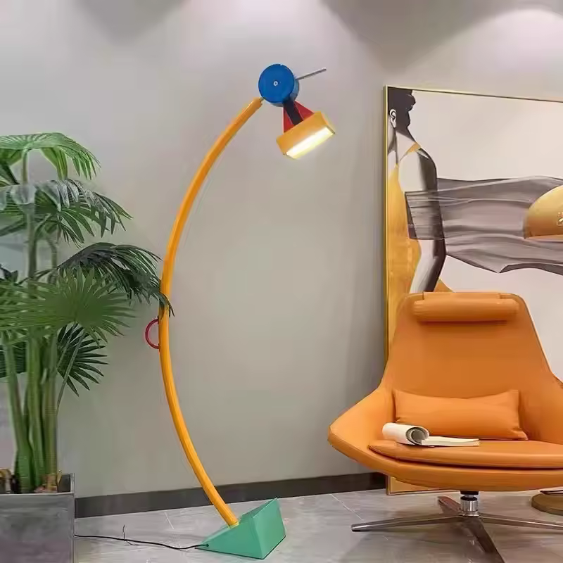 Lampada da terra a LED dal design artistico innovativo, blocchi di costruzione di colori creativi, angolo di luce della stazione della stanza dei bambini del soggiorno regolabile