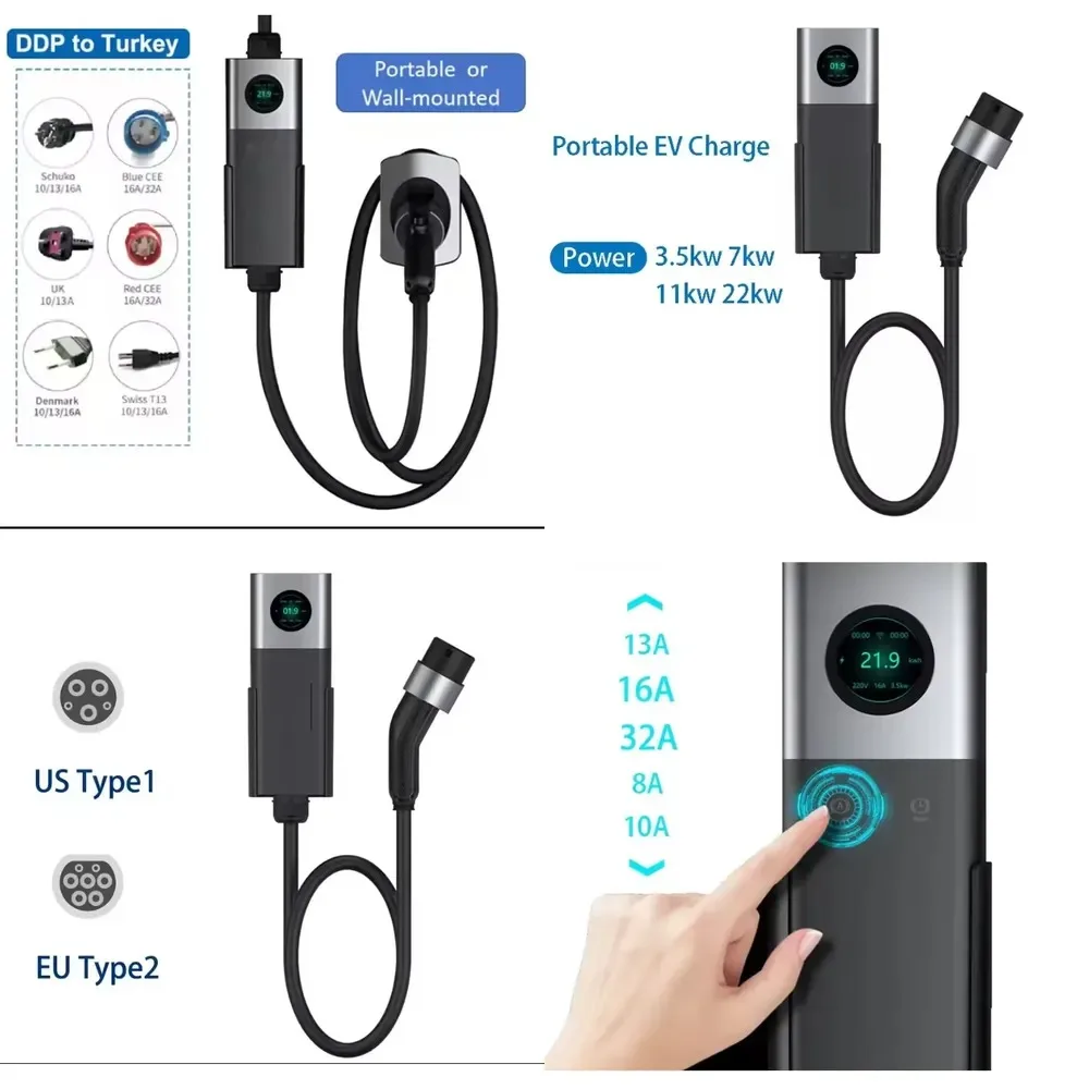 

Hot Sale Tary EV-22kW OCPP Public EV Charger 16A 32A EV Charging Station 11kW Wallbox Public Fast Ev Charger