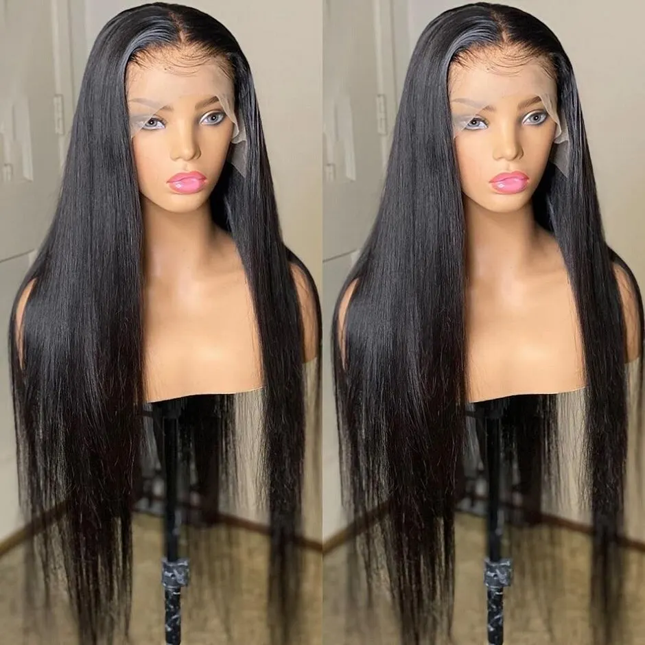 Wig renda depan 13x4 13x6 HD Wig rambut manusia lurus dijual Wig renda penuh prepped untuk wanita Wig depan renda Brasil