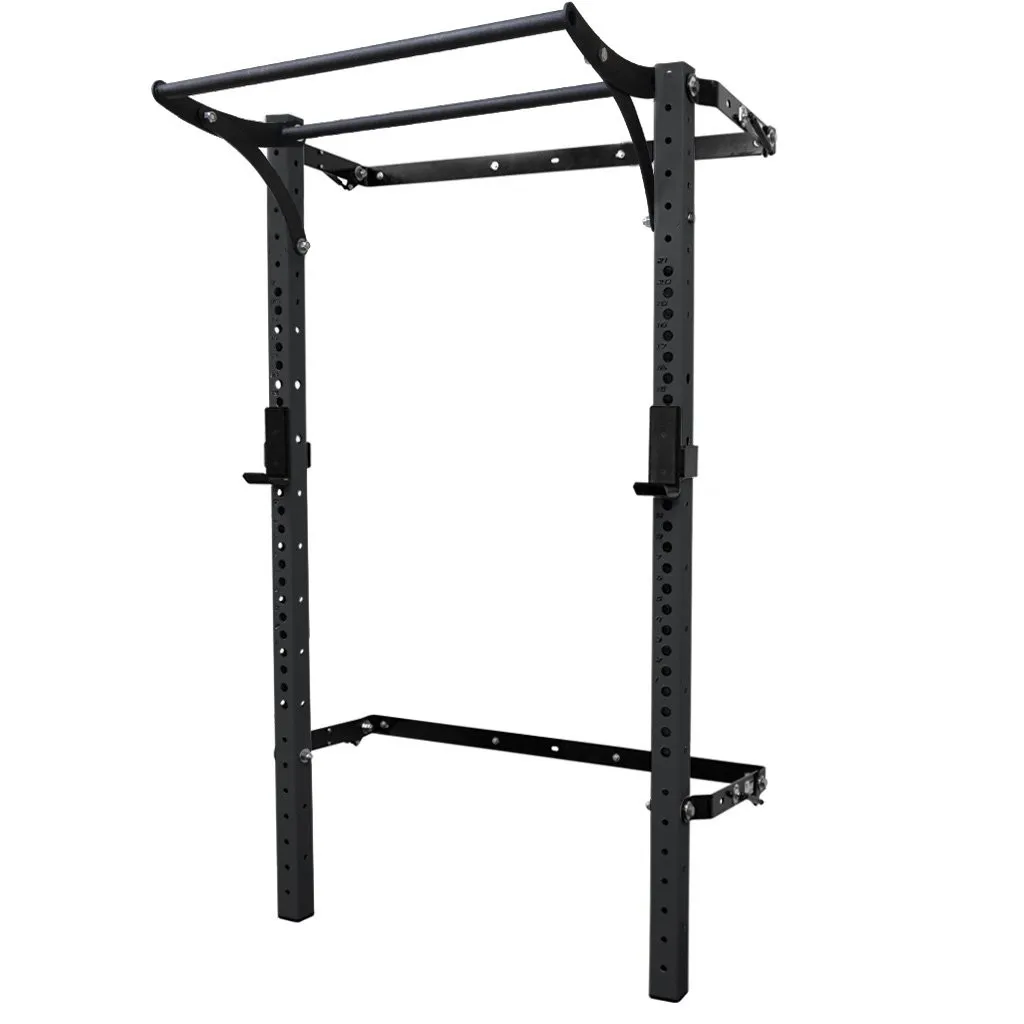 New Design Multi-functional Folding Squat Rack Squat Rack with Multi-Grip Bar Fitness Power Rack Power Cage