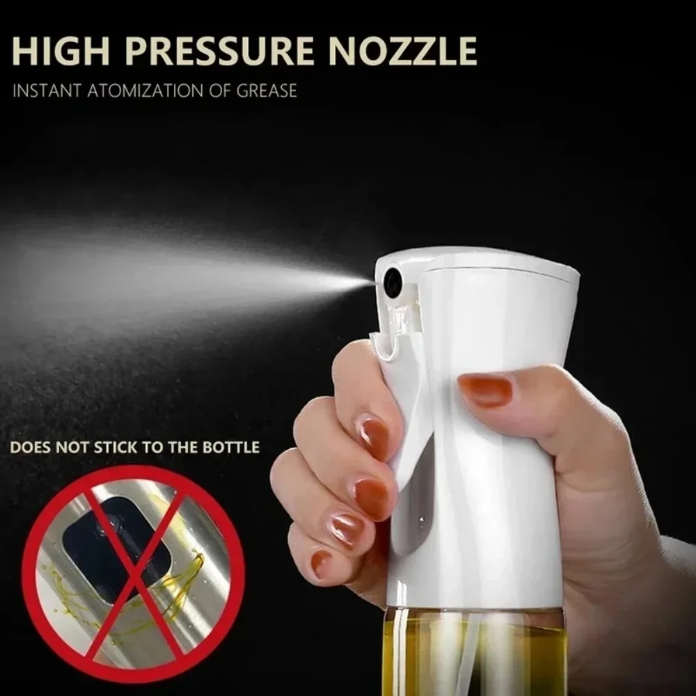 200/300/500ml Oil Spray Bottle BBQ Cooking Olive Oil Sprayer Plastic Baking Oil Spray Empty Bottle Vinegar Bottle Or Oil brush