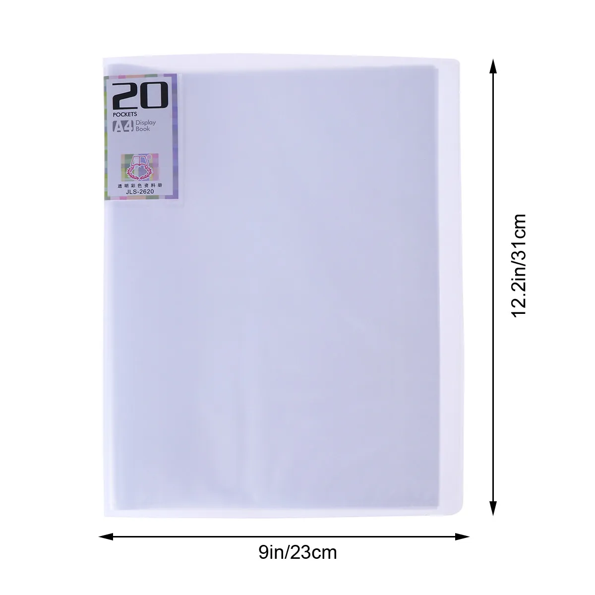 20 Pages A4 Plastic Folder for School Office Teaching Homework Projects Presentations Archiving Filing Storage Information