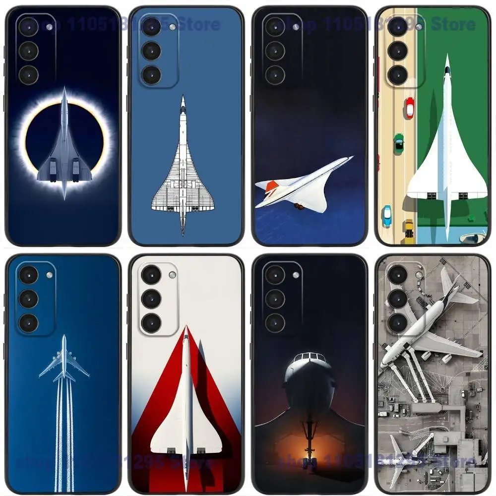 

Concorde Air France Phone Case For Samsung Galaxy A32,21s,22,31,52,53,72,73,Note20,8,9,10 Soft Silicone Black Cover