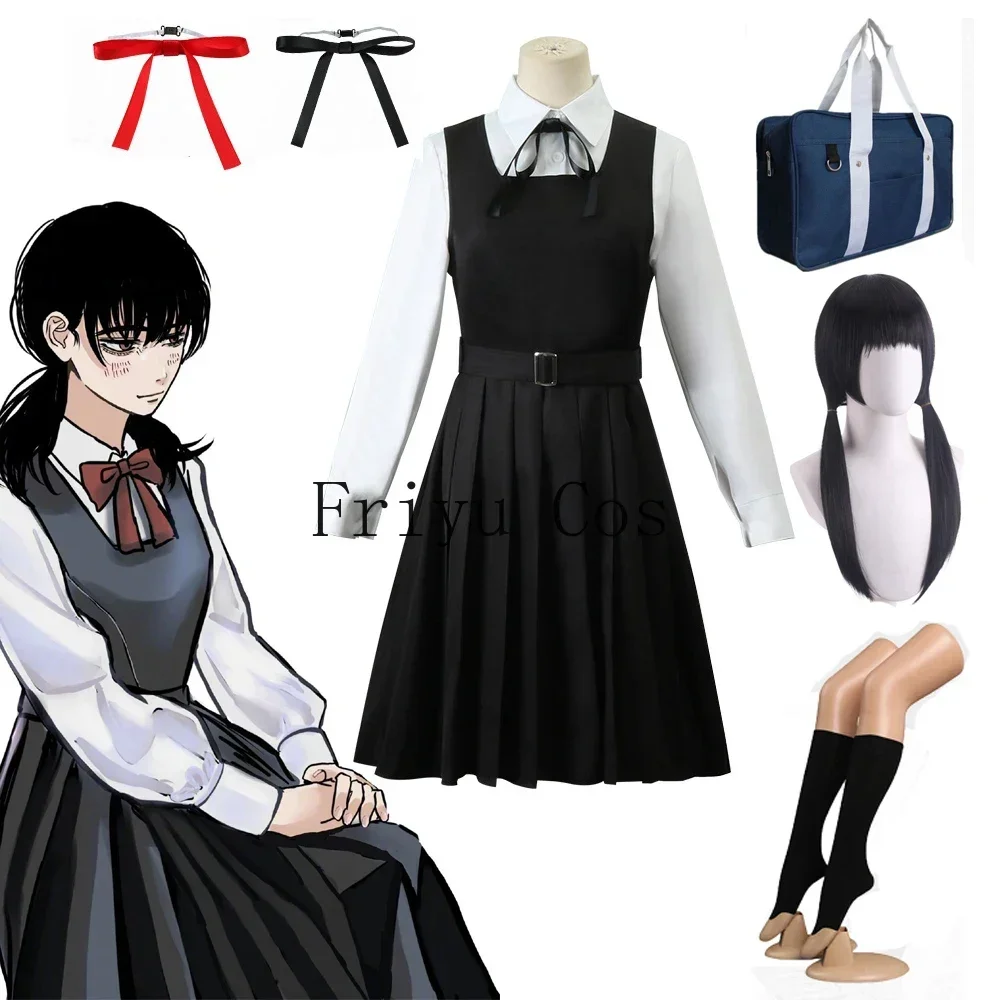 

Anime Chainsaw Man ASA MITAKA Cosplay Costume Wig Bag JK School Uniform War Devil Dress Shirt Socks Tie Outfit Women Season 2